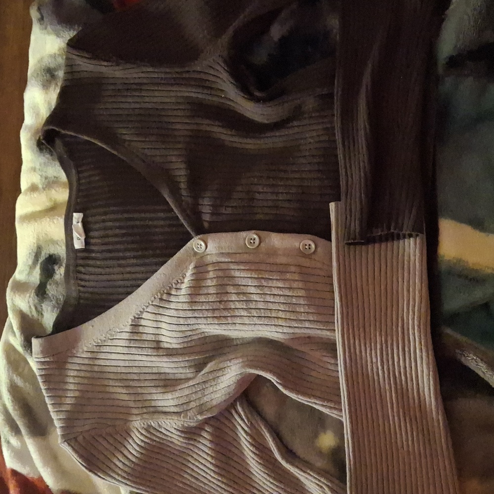 Ribbed Button-Up Cardigan